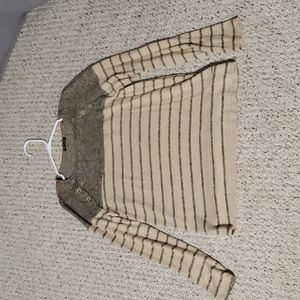 Worn once, women's long sleeve stripped shirt